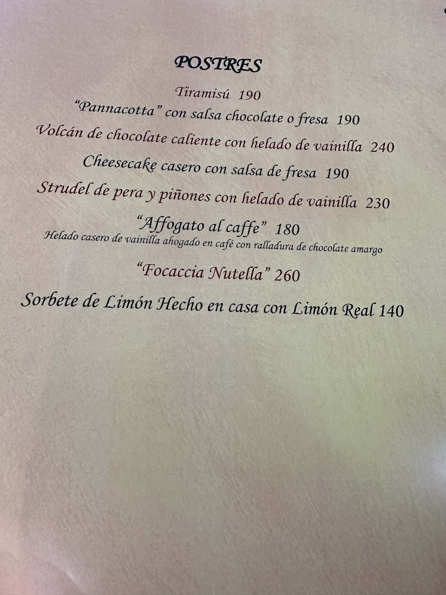 Romeo Trattoria Pizzeria Menu - Image 3